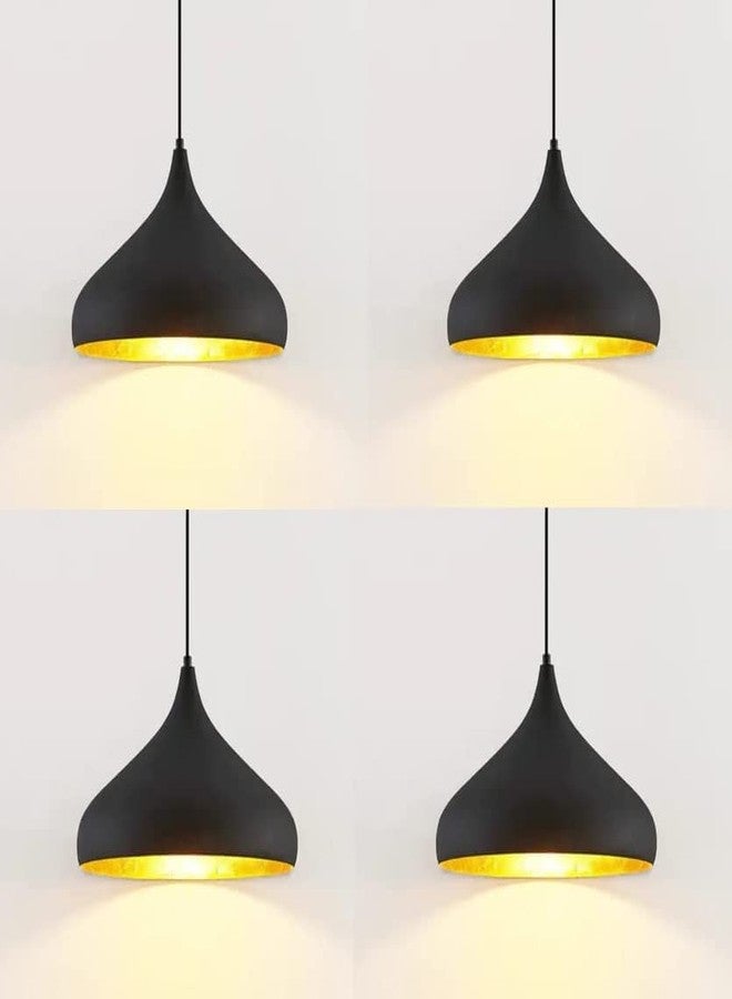 LIODOR Teardrop-Shaped Matt Black Lampshade Hanging Pendant Ceiling Lamp Light for Hallway, cafe's, Bars, Balcony compounds, Living Room, Bedroom and Interior Home Decoration (4) - Image 2